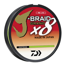 J-Braid X8 Grand Braided Line - Chartreuse - Daiwa