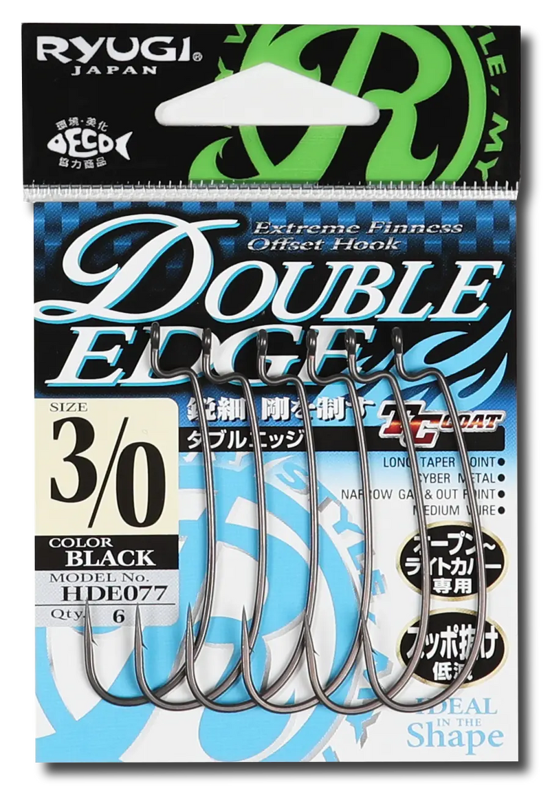 Double Edge Extreme Finness Offset Hook - Ryugi